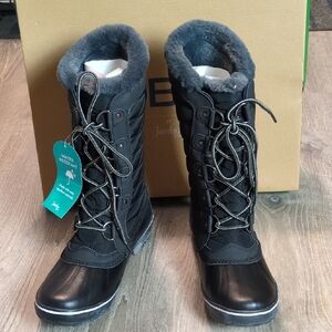 JBU By Jambu Chilly Black Faux Fur Tall Boots Size 7M
